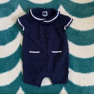 Janie and Jack Sailor Romper (Navy) Size 3-6mo